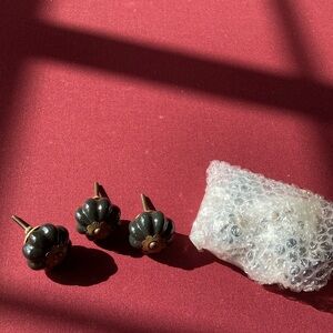 Door knobs- black and antique gold